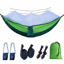 Load image into Gallery viewer, Double Camping Hammock with Mosquito Net Nylon Tent Hanging Bed Outdoor w/ Strap
