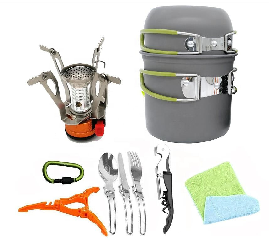Outdoor backpacking cookware set