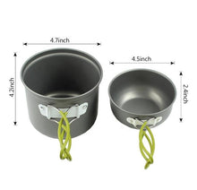 Load image into Gallery viewer, Outdoor backpacking cookware set
