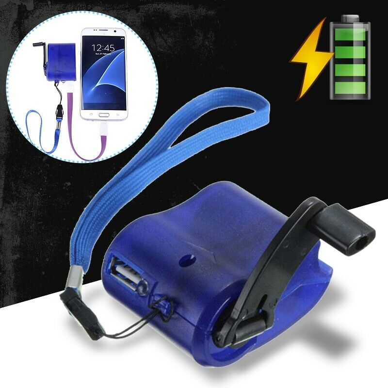 Hand Crank-Power SOS USB Phone Charger Camping Backpack Gear
