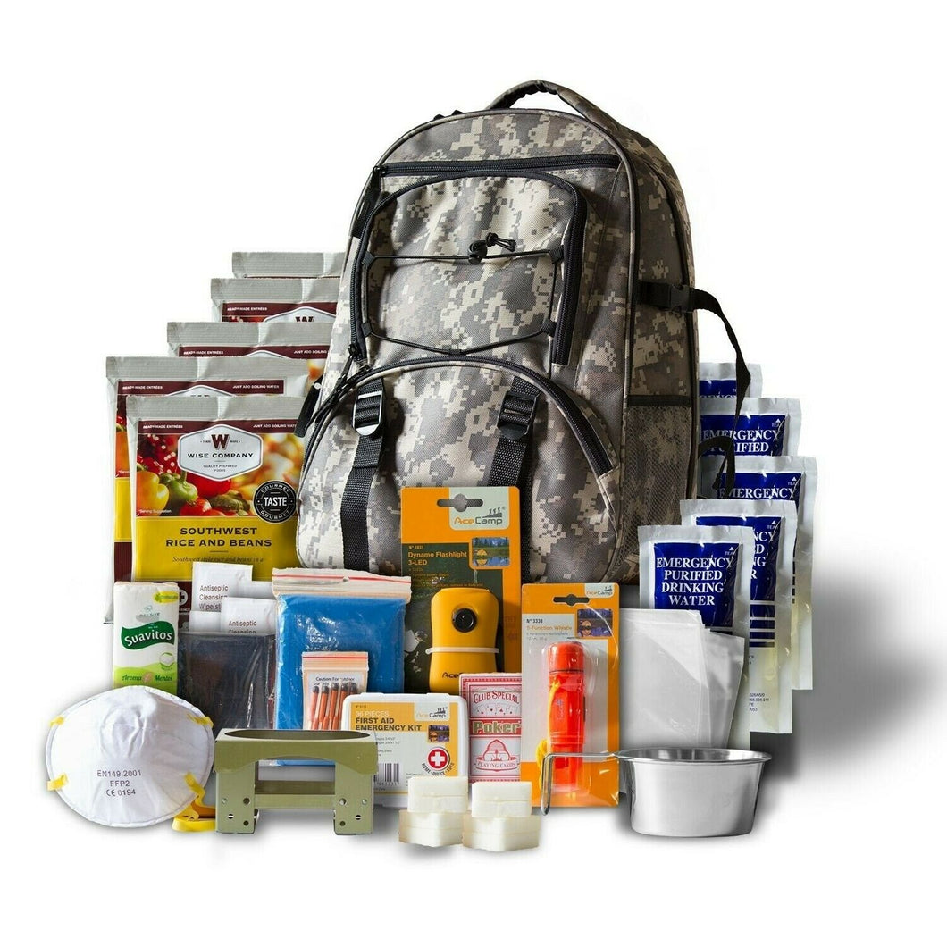 Bug Out Bag Kit Backpack Prepper Supplies First Aid Food Gear