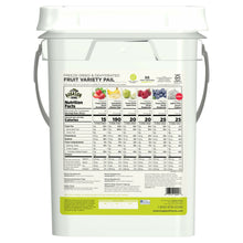 Load image into Gallery viewer, Food Supply Kit Bucket 4 Gallon Fruit Rations Freeze Dried
