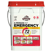 Load image into Gallery viewer, 4 person 72 HR Food Supply Storage Bucket 176 Servings Ration Kit
